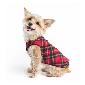 Gold Paw Fleece Red Classic Plaid